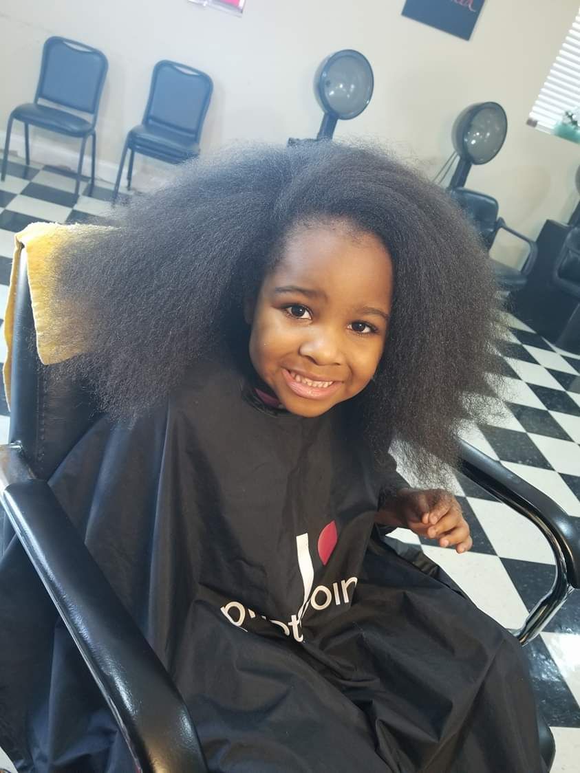 About to make her hair