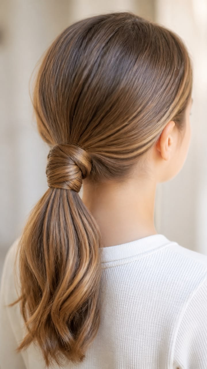 Low Ponytail With a Twist