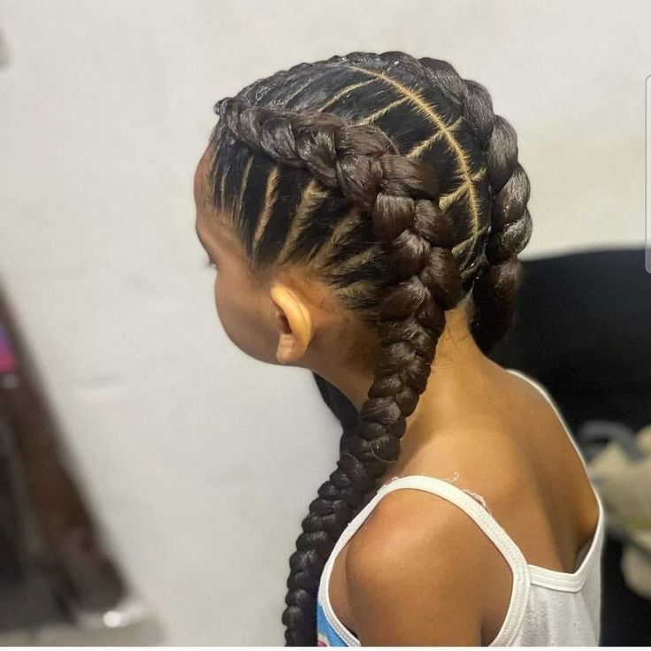 Two Cornrows Into Braids